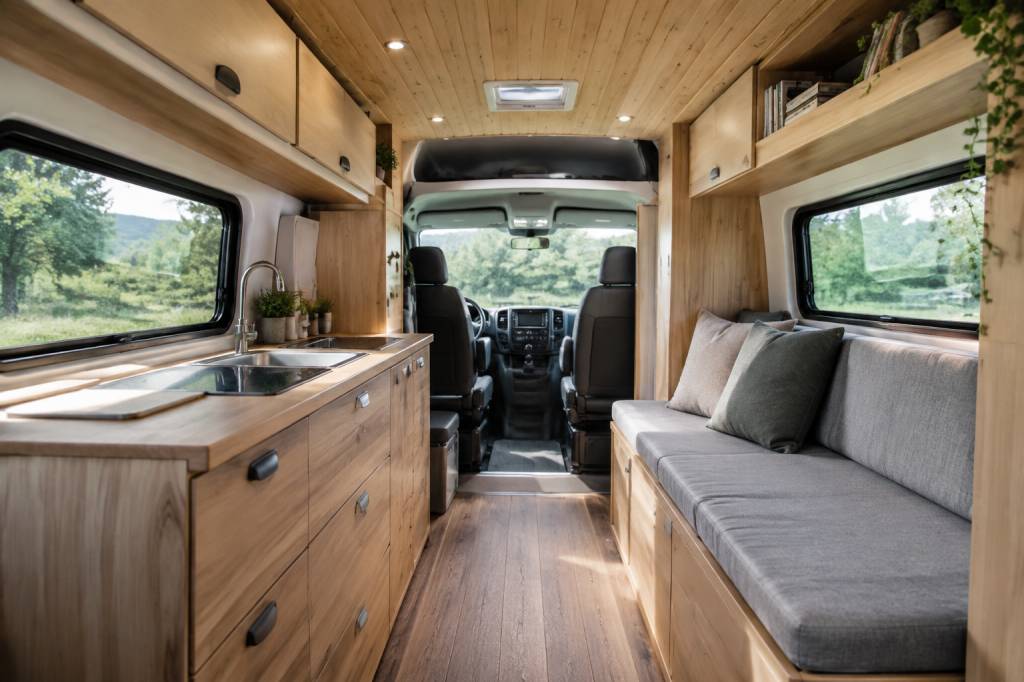 Intérieur van aménagé bois : idées, matériaux et conseils pour un aménagement durable