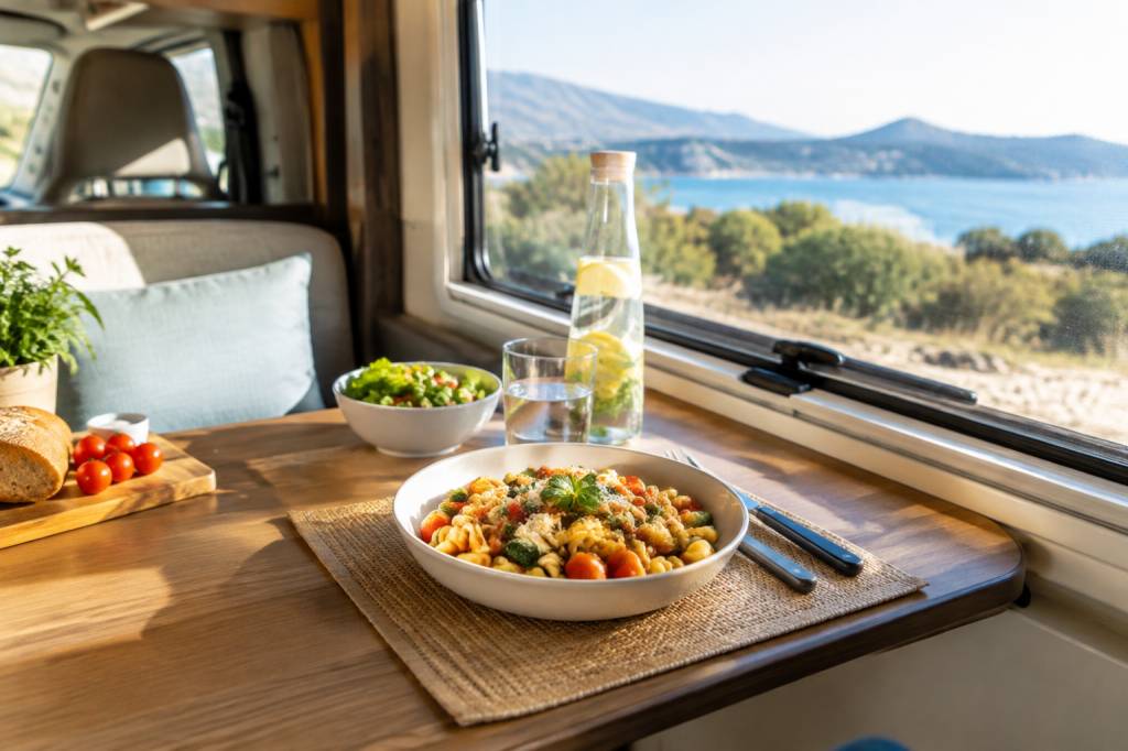 Idées repas camping car : des recettes simples et savoureuses à préparer en voyage
